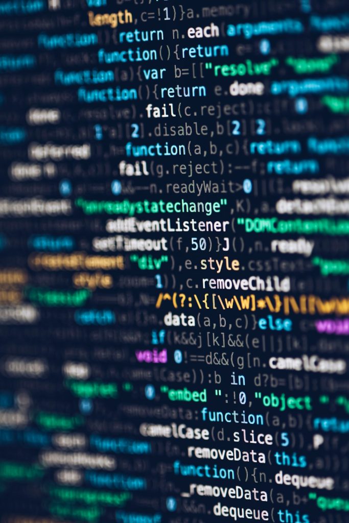 Binary digital HTML/CSS Javascript source code web design coder. Made with Canon 5d Mark III and vintage analog lens Leica APO Macro Elmarit-R 2.8 100mm.
